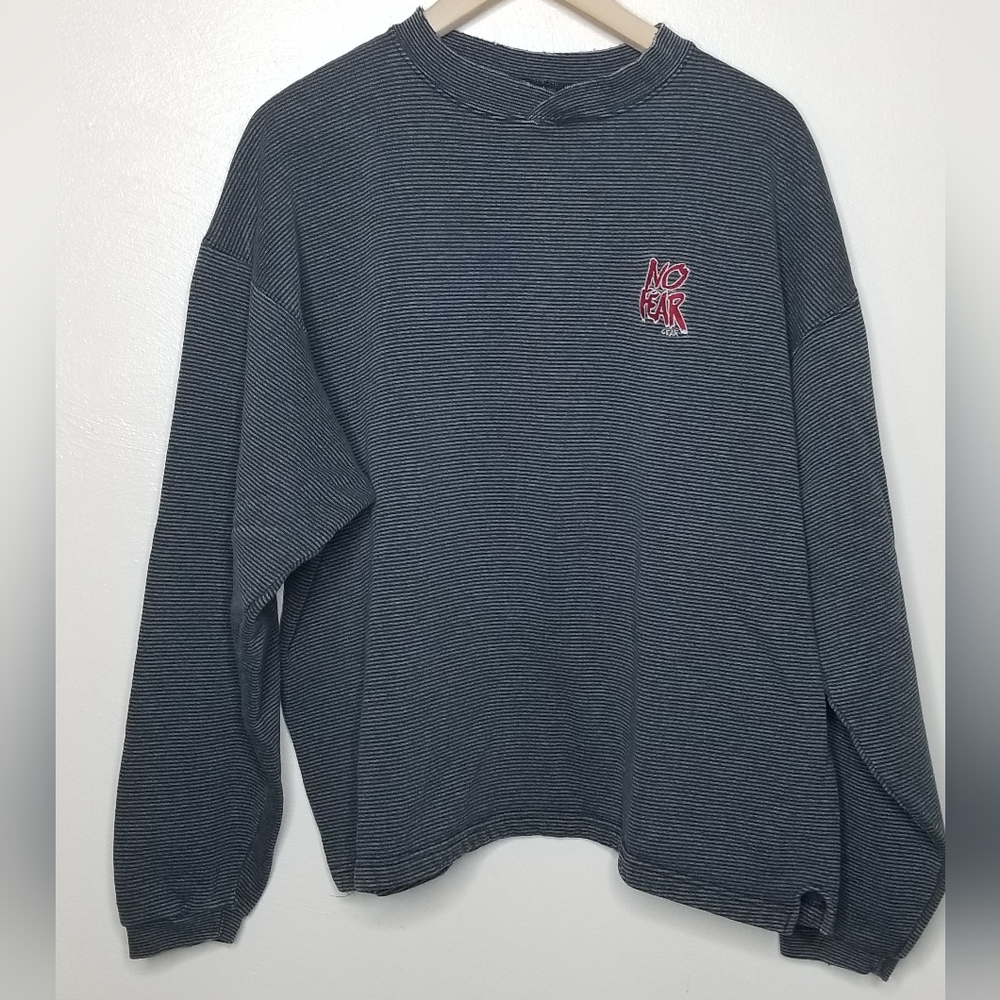 Vintage 90s No Fear Long Sleeve T Shirt/Sweet Shirt X-Large